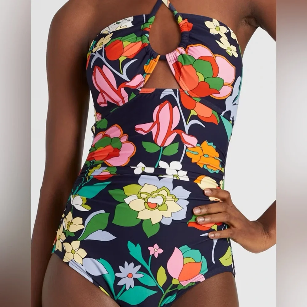 Kate Spade Flower Bed Bandeau One Piece
